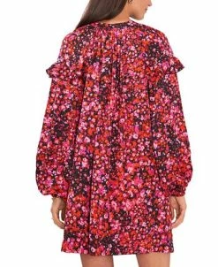 Vince Camuto Women's Pleated Ruffled Blouson-Sleeve Dress -Anne Klein Sales Store 23441187 fpx