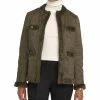 Anne Klein Women's Scuba Faux Suede Quilted Faux-Fur-Trim Jacket