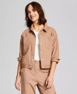 And Now This Women's Drop Shoulder Cargo Jacket -Anne Klein Sales Store 23454747 fpx