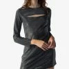 Sanctuary Women's Night Disco Cutout Metallic Dress