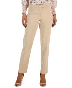 Anne Klein Women's Straight-Leg Asymmetrical-Close Bowie Pants -Anne Klein Sales Store 23504123 fpx