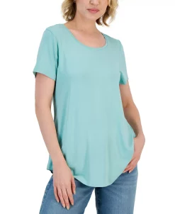 JM Collection Scoop-Neck T-Shirt, Created For Macy's -Anne Klein Sales Store 23509315 fpx