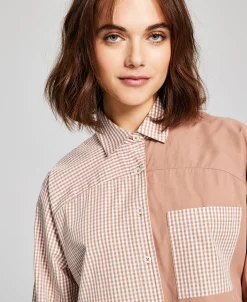 And Now This Women's Cotton Poplin Button-Up Shirt -Anne Klein Sales Store 23514979 fpx
