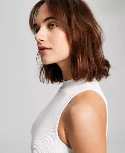 And Now This Women's Sleeveless Mock-Neck Ottoman Top -Anne Klein Sales Store 23519430 fpx