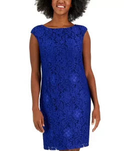 Kasper Women's Morgan Sleeveless Floral-Lace Shift Dress -Anne Klein Sales Store 23531019 fpx