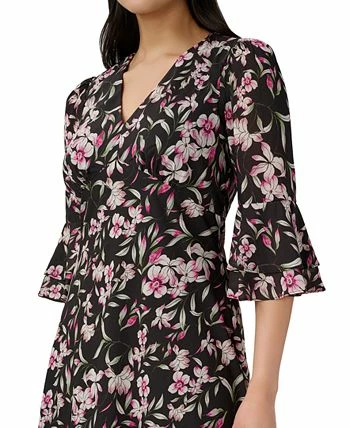 Adrianna Papell Floral-Print Fit & Flare Dress 3 Adrianna Papell Floral-Print Fit & Flare Dress - Image 3