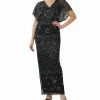 Adrianna Papell Women's Beaded Blouson Gown