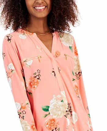 INC International Concepts Women's Print Zip-Pocket Top, In Regular & Petite, Created For Macy's 2 INC International Concepts Women's Print Zip-Pocket Top, In Regular & Petite, Created For Macy's - Image 2