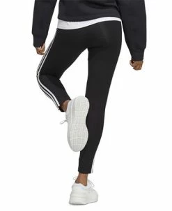 ADIDAS Women's Essentials High-Waist 3-Stripes Jersey Leggings 5 ADIDAS Women's Essentials High-Waist 3-Stripes Jersey Leggings -Anne Klein Sales Store 23531843 fpx