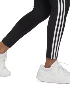 ADIDAS Women's Essentials High-Waist 3-Stripes Jersey Leggings 6 ADIDAS Women's Essentials High-Waist 3-Stripes Jersey Leggings -Anne Klein Sales Store 23531844 fpx