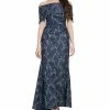 Vince Camuto Women's Off-The-Shoulder Sequin Lace Column Gown