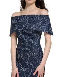 Vince Camuto Women's Off-The-Shoulder Sequin Lace Column Gown -Anne Klein Sales Store 23532277 fpx