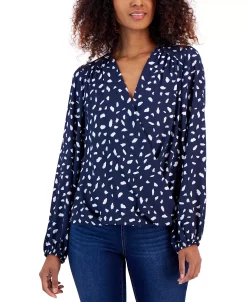 INC International Concepts Women's Surplice Top, Created For Macy's 10 INC International Concepts Women's Surplice Top, Created For Macy's -Anne Klein Sales Store 23532591 fpx