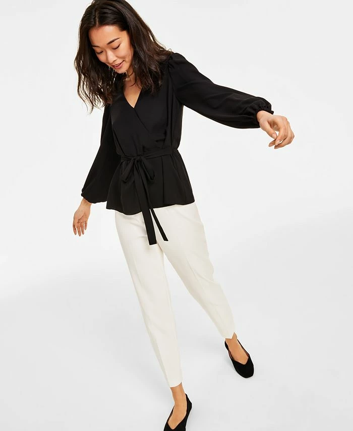 Anne Klein Women's Stretch Slim Hollywood-Waist Ankle Pants 4 Anne Klein Women's Stretch Slim Hollywood-Waist Ankle Pants - Image 4