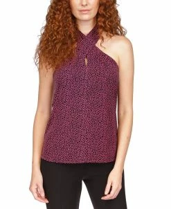 Michael Kors Women's Micro-Print Halter Top