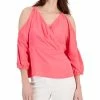 Anne Klein Women's Cold-Shoulder Peplum Top