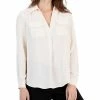 Anne Klein Women's Flap-Pocket Popover Shirt