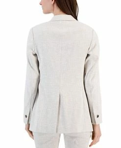 Anne Klein Women's Grid-Print Tech Stretch Single-Button Blazer 6 Anne Klein Women's Grid-Print Tech Stretch Single-Button Blazer -Anne Klein Sales Store 23542144 fpx