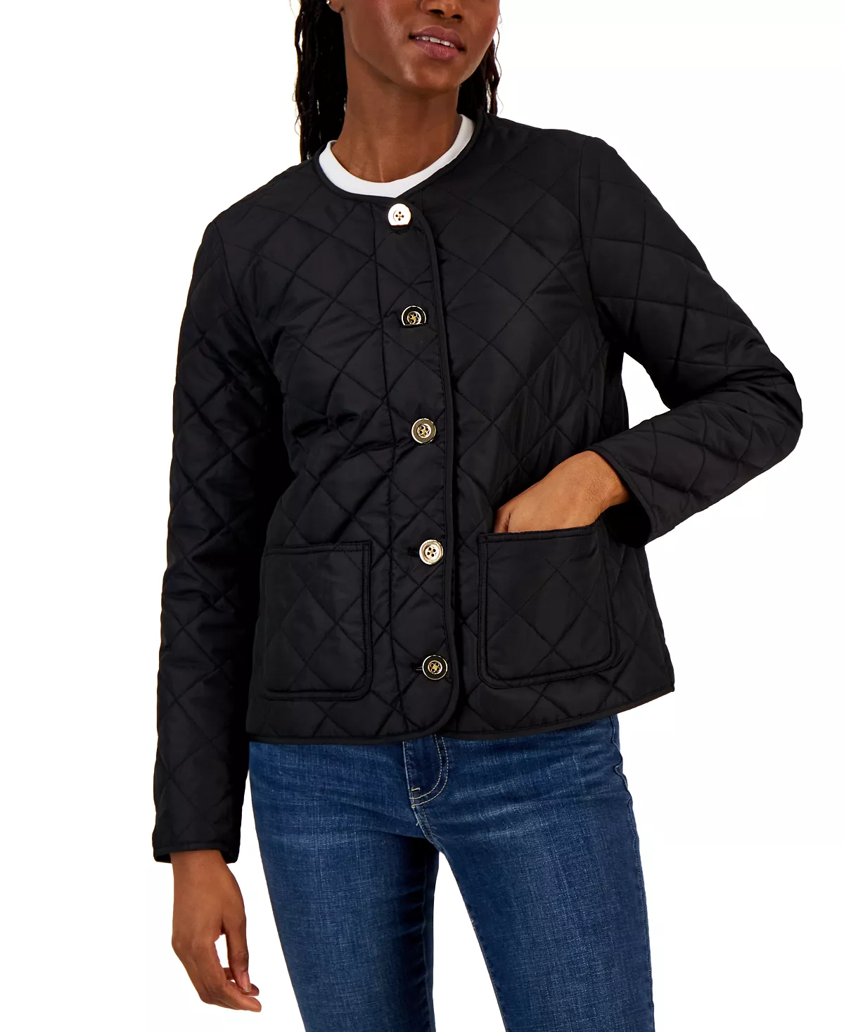 Charter Club Women's Quilted Patch-Pocket Jacket, Created For Macy's 2 Charter Club Women's Quilted Patch-Pocket Jacket, Created For Macy's - Image 2