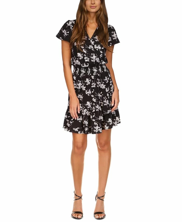Michael Kors Women's Printed Faux-Wrap Dress, Regular & Petite 1 Michael Kors Women's Printed Faux-Wrap Dress, Regular & Petite
