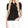 Michael Kors Women's Button Ruched-Front Top
