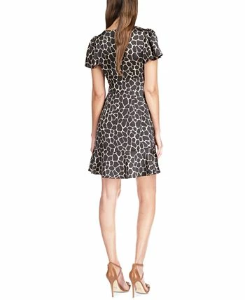 Michael Kors Women's Giraffe-Print Tie Cutout Dress 2 Michael Kors Women's Giraffe-Print Tie Cutout Dress - Image 2