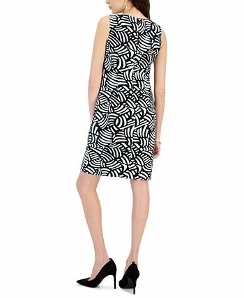 Kasper Jacquard Sleeveless Sheath Dress 2 Kasper Jacquard Sleeveless Sheath Dress - Image 2