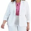 Kasper Plus Size One-Button Ruched-Sleeve Blazer