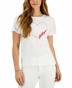 Tommy Hilfiger Women's Signature Heart-Graphic T-Shirt