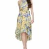Vince Camuto Women's Printed Chiffon High-Low MidiDress