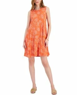 Style & Co Women's Floral-Print Sleeveless Flip Flop Dress, Created For Macy's