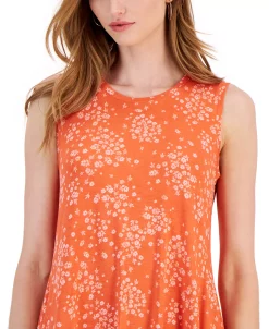 Style & Co Women's Floral-Print Sleeveless Flip Flop Dress, Created For Macy's -Anne Klein Sales Store 23568063 fpx