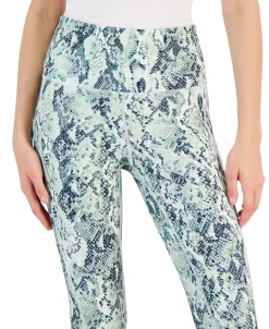 ID Ideology Women's Snake-Print Cropped High-Rise Leggings, Created For Macy's -Anne Klein Sales Store 23568143 fpx