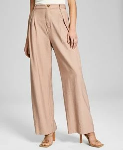 And Now This Women's High-Rise Wide-Leg Textured Trouser Pants -Anne Klein Sales Store 23568431 fpx