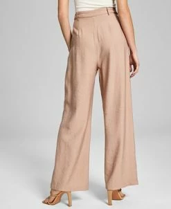 And Now This Women's High-Rise Wide-Leg Textured Trouser Pants -Anne Klein Sales Store 23568437 fpx