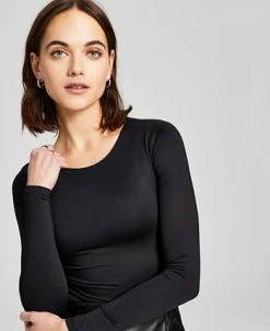And Now This Women's Double-Layered Crewneck Bodysuit -Anne Klein Sales Store 23568441 fpx