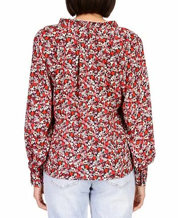 Sanctuary Women's Flower Power Long-Sleeve Tie-Neck Top 2 Sanctuary Women's Flower Power Long-Sleeve Tie-Neck Top - Image 2