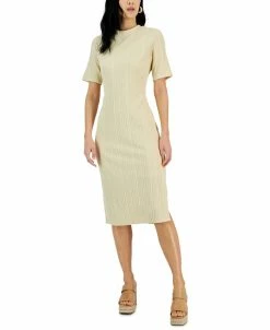 INC International Concepts Women's Ribbed-Knit Midi Dress, Created For Macy's
