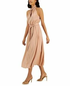 Anne Klein Women's Twist-Neck Halter Sleeveless Midi Dress 8 Anne Klein Women's Twist-Neck Halter Sleeveless Midi Dress -Anne Klein Sales Store 23587742 fpx