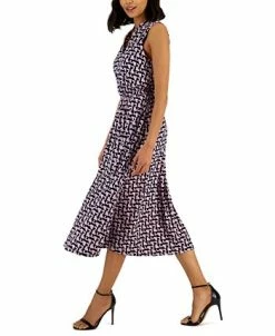 Anne Klein Women's Jenna Stand-Collar Sleeveless Dress 7 Anne Klein Women's Jenna Stand-Collar Sleeveless Dress -Anne Klein Sales Store 23587779 fpx