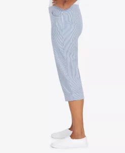 Alfred Dunner Women's Peace Of Mind Stripe Allure Clamdigger Pants -Anne Klein Sales Store 23588077 fpx