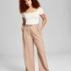 And Now This Women's High-Rise Wide-Leg Textured Trouser Pants