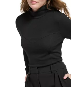 Calvin Klein Women's Corset-Stitched Turtleneck -Anne Klein Sales Store 23596594 fpx