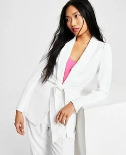 Bar III Women's Textured Belted Jacket, Created For Macy's -Anne Klein Sales Store 23597540 fpx