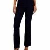 Anne Klein Women's Flared Leg Silhouette Pull-On Denim Pants
