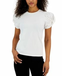 Anne Klein Women's Twisted-Cuff Puffed-Sleeve Top
