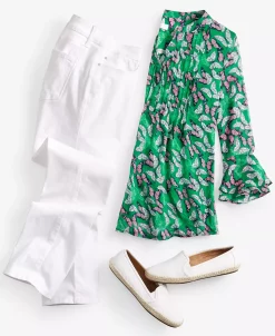 Charter Club Women's Butterfly-Print Pintuck Top, Created For Macy's -Anne Klein Sales Store 23601491 fpx