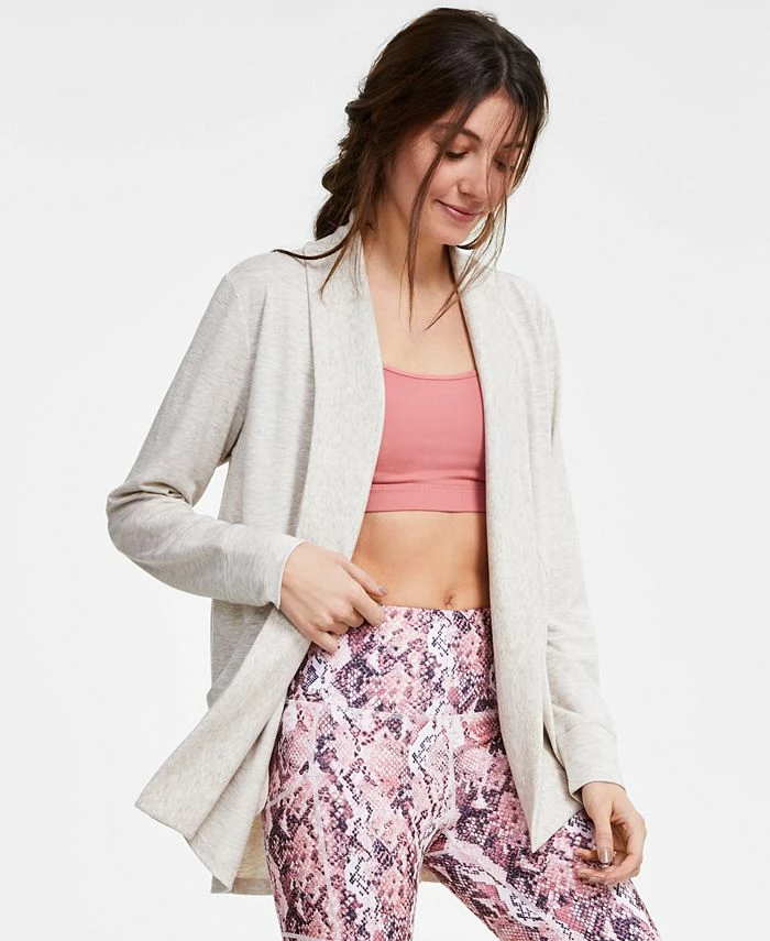 ID Ideology Women's Butter French Terry Cardigan, Created For Macy's 1 ID Ideology Women's Butter French Terry Cardigan, Created For Macy's