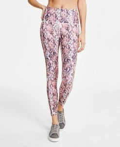 ID Ideology Women's Snake-Print High-Rise Compression Leggings, Created For Macy's