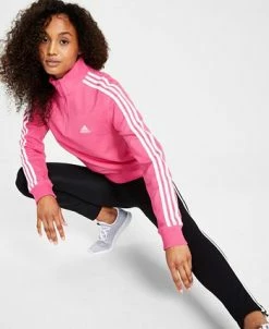 ADIDAS Women's Cotton 3-Stripes Quarter-Zip Sweatshirt -Anne Klein Sales Store 23610748 fpx